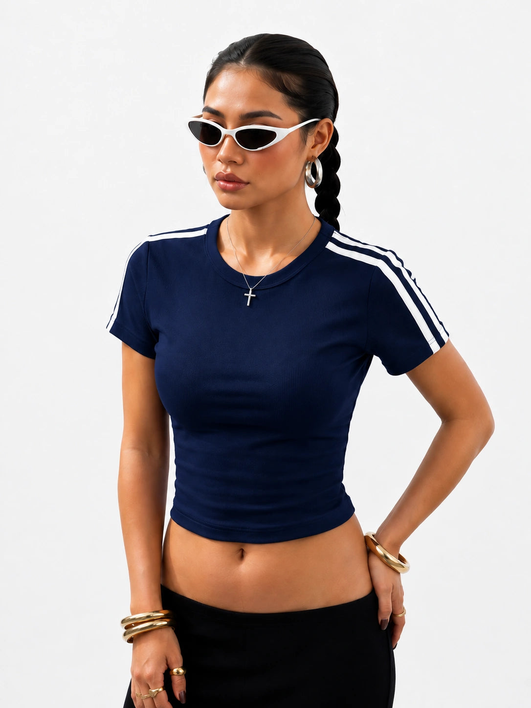 Essential Stripe Tee | Blue