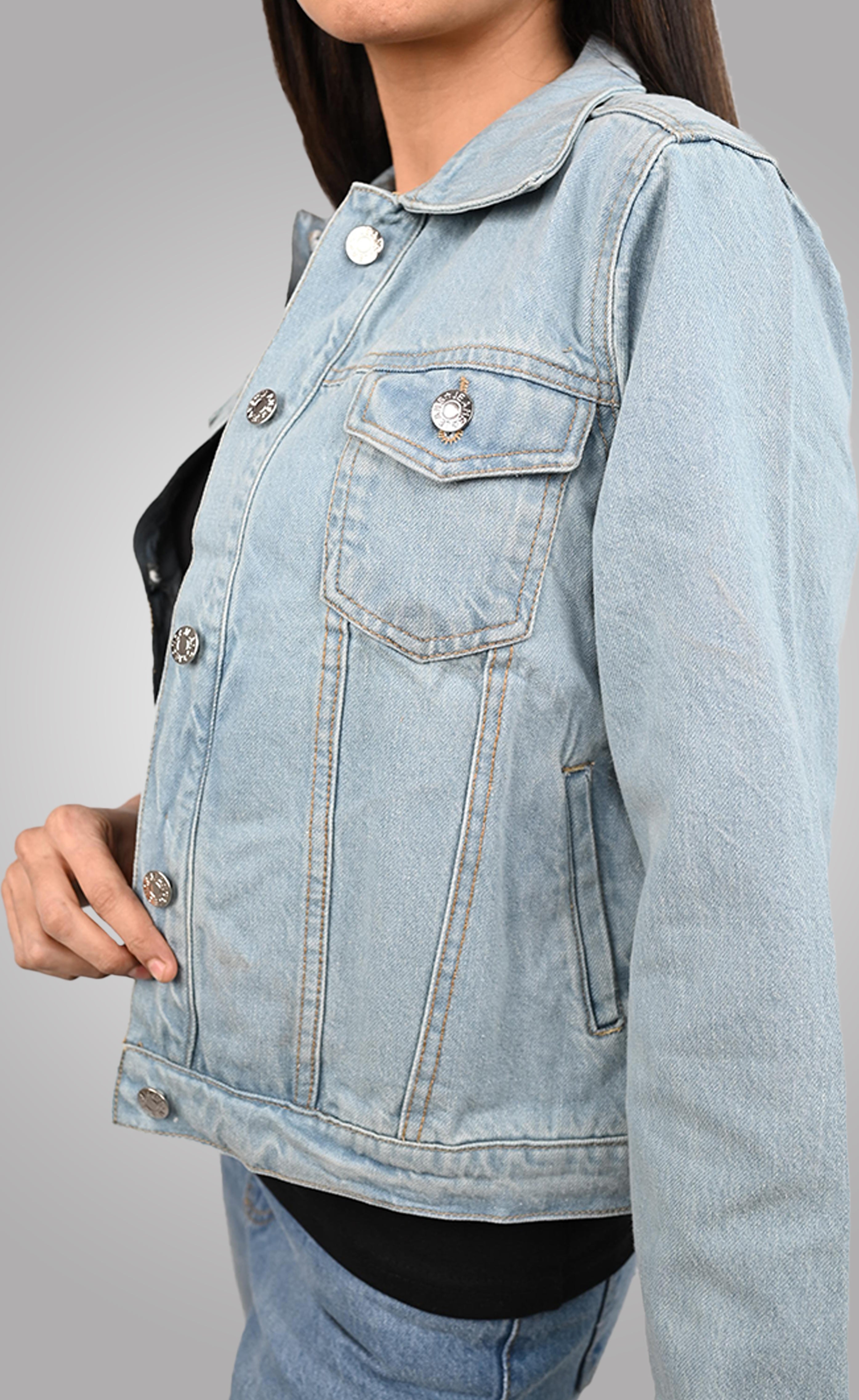 D600 Classic Women's Denim Jacket | Light Blue