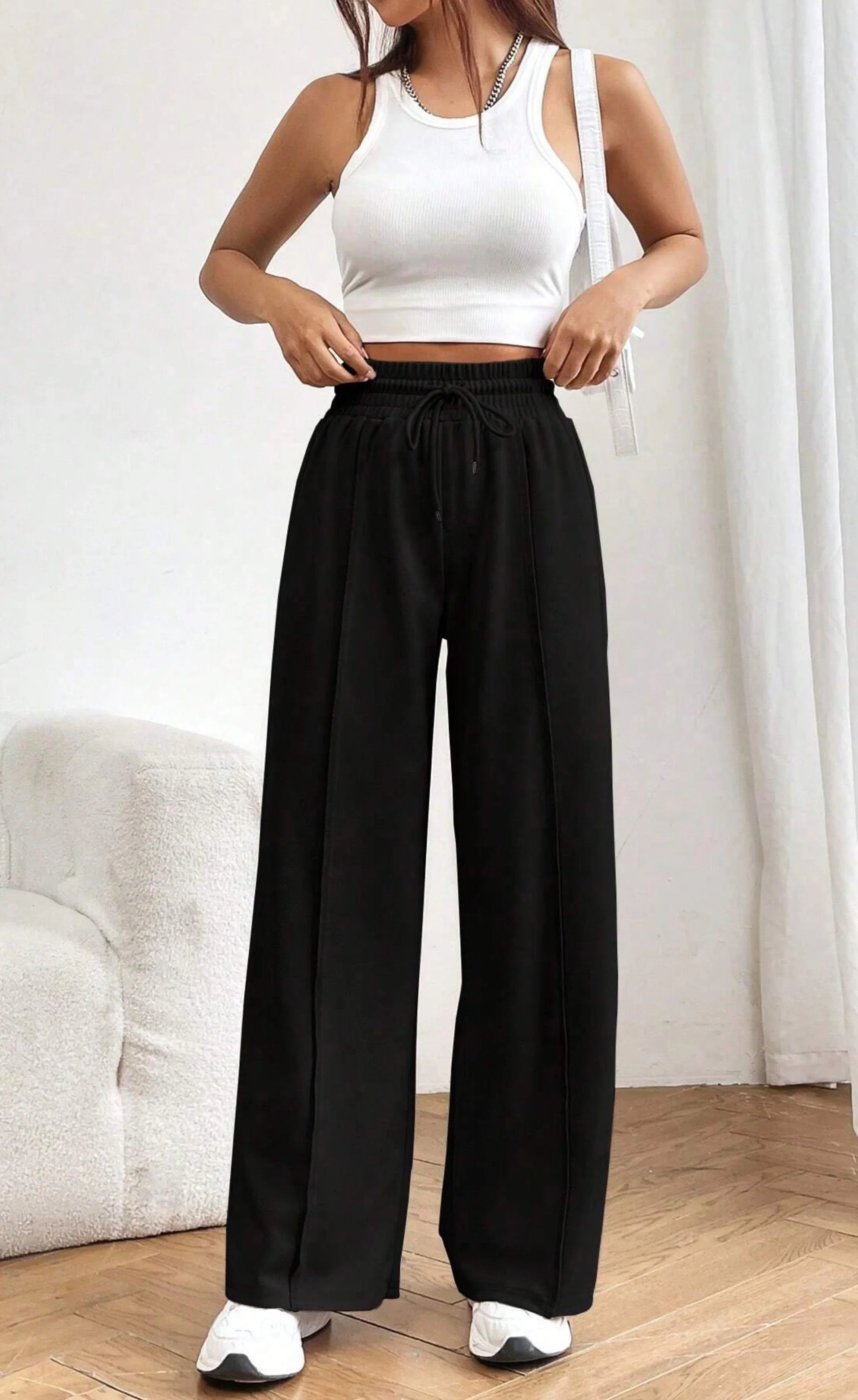 Wide Leg High-Waist Sweatpant