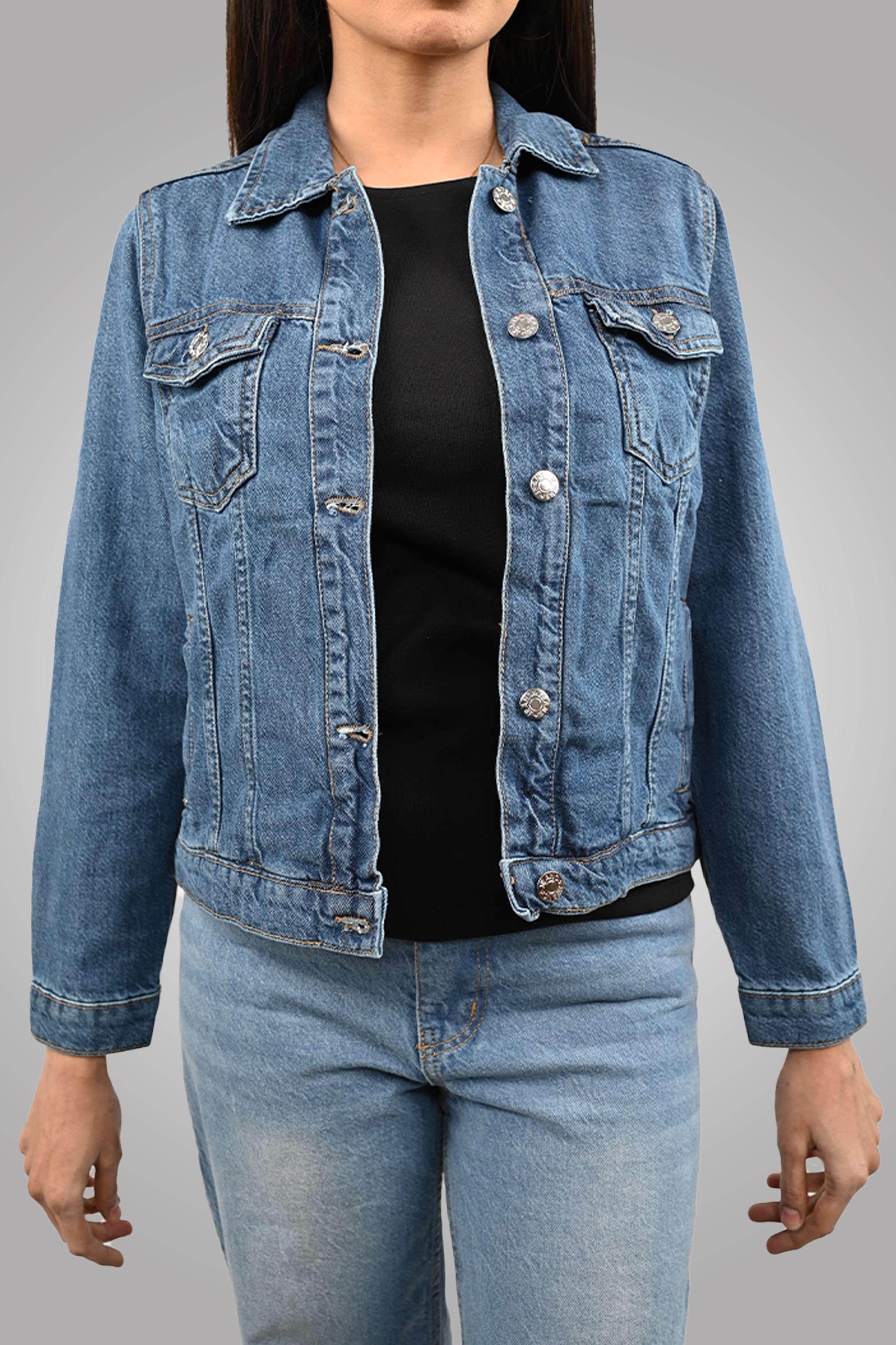 D600 Classic Women's Denim Jacket | Mid Blue
