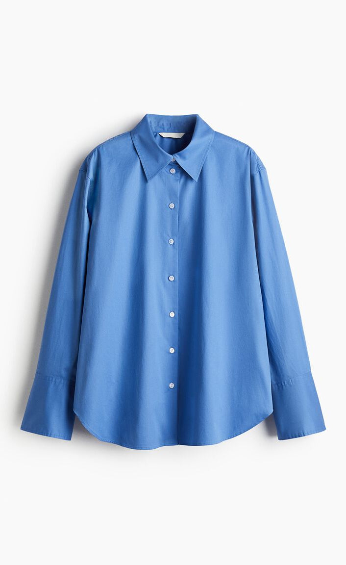 D600 Oversized Essentials Shirt – Royal Blue