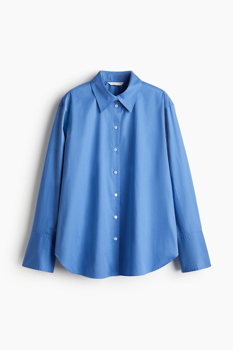 D600 Oversized Essentials Shirt – Royal Blue