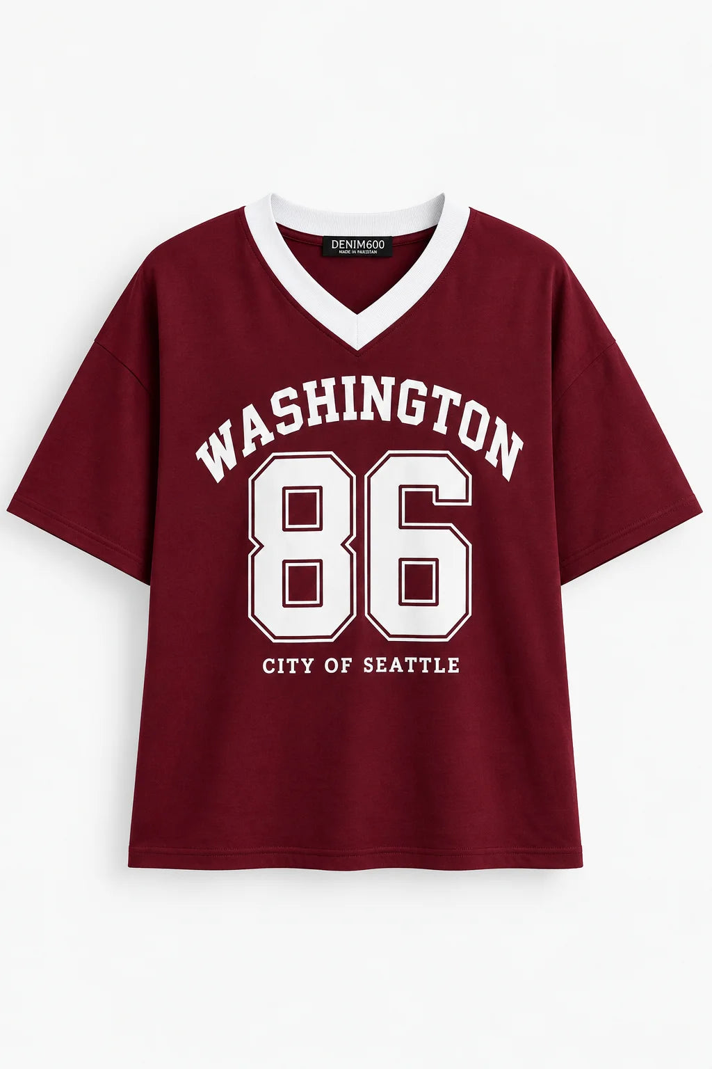 Oversized Graphic Tee | Maroon
