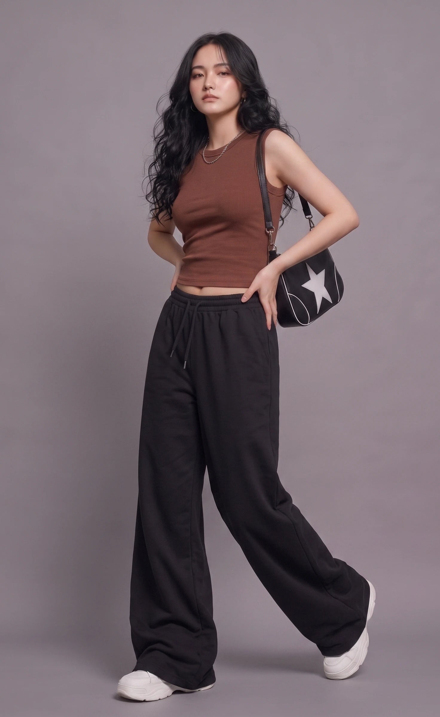 Essential Co-Ord Set | Brown & Black