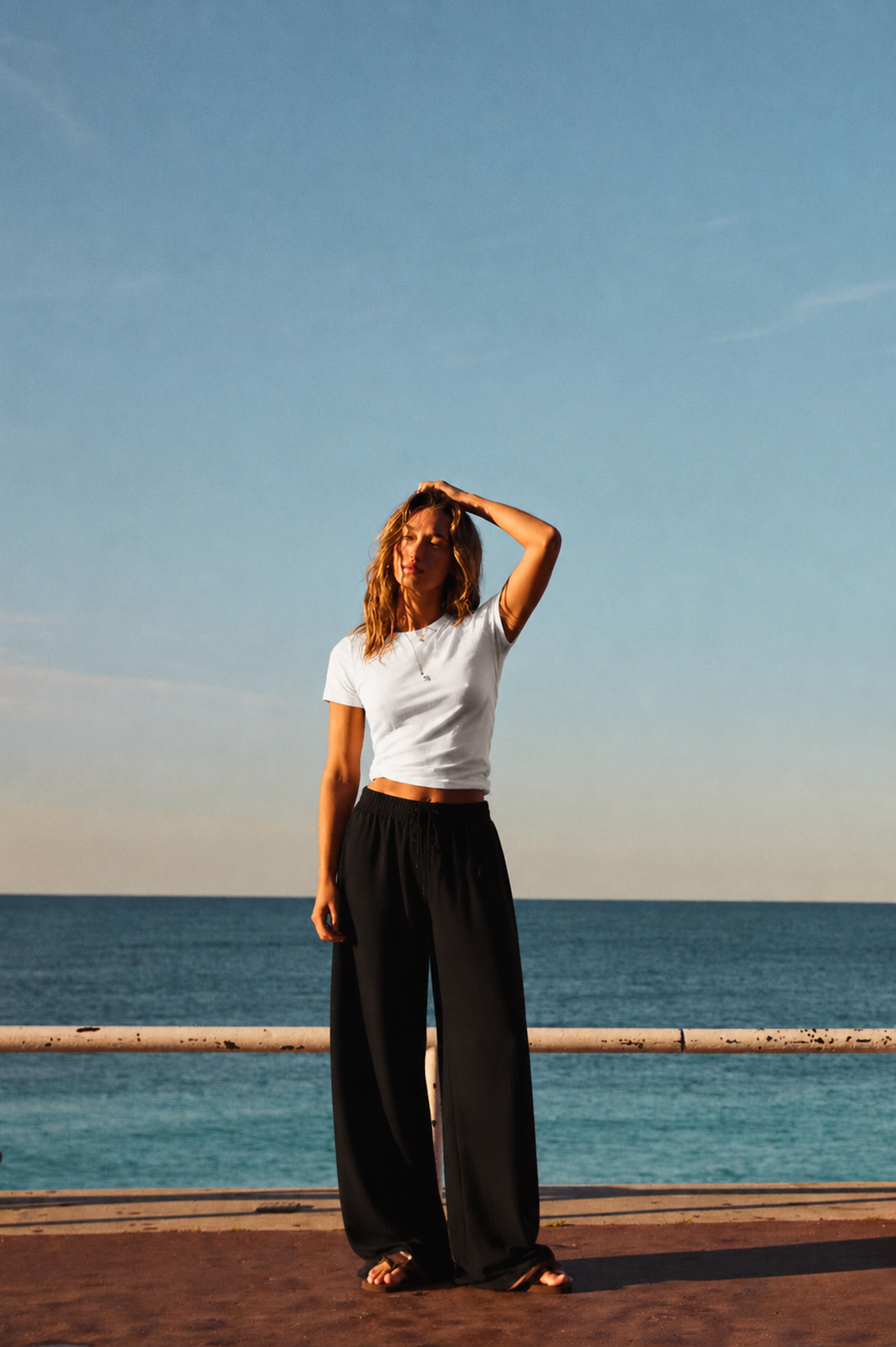 Wide-Leg Lounge Trouser | Black