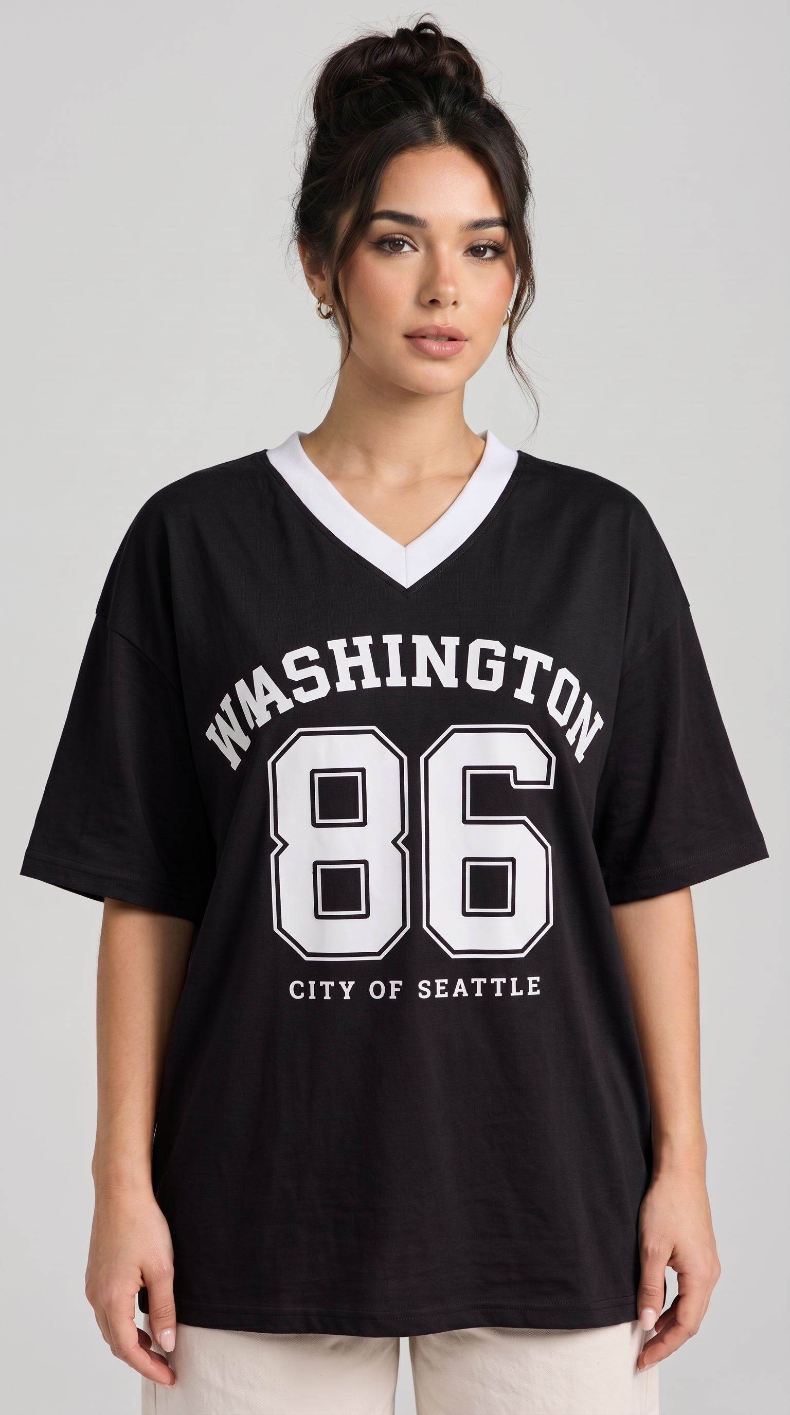 Oversized Graphic Tee | Black