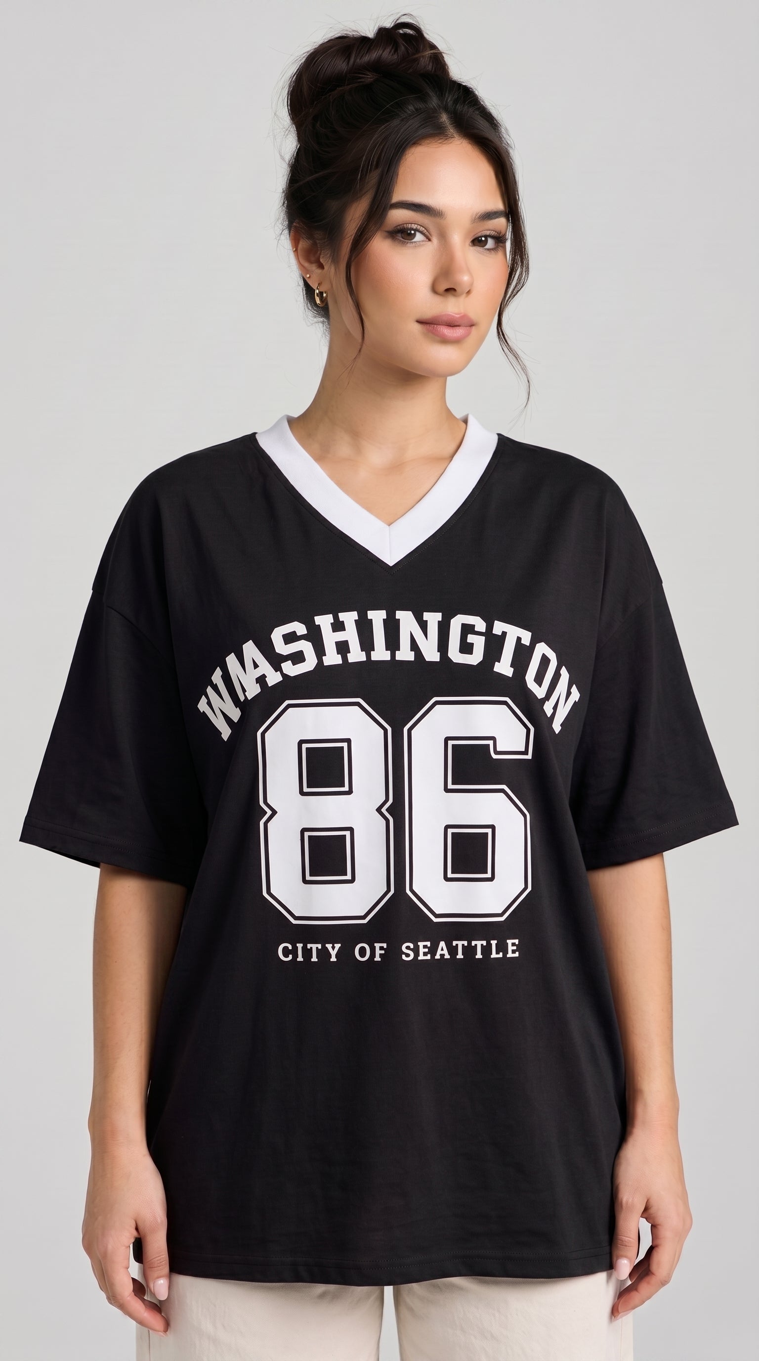 Oversized Graphic Tee | Black