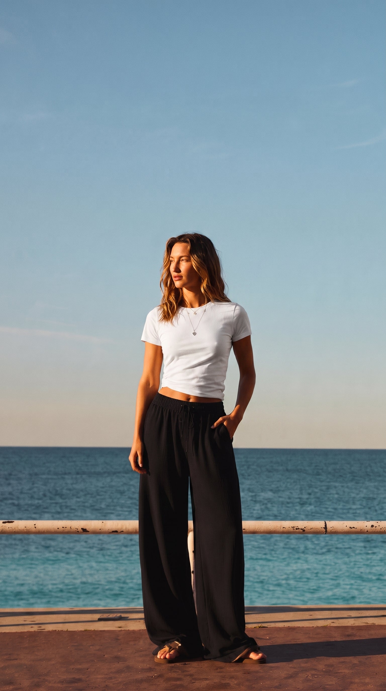Wide-Leg Lounge Trouser | Black