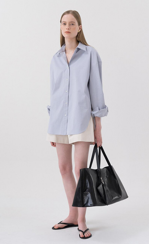 D600 Oversized Essentials Shirt – Sky Blue (MINOR FAULT)