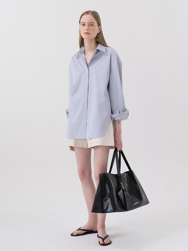 D600 Oversized Essentials Shirt – Sky Blue (MINOR FAULT)