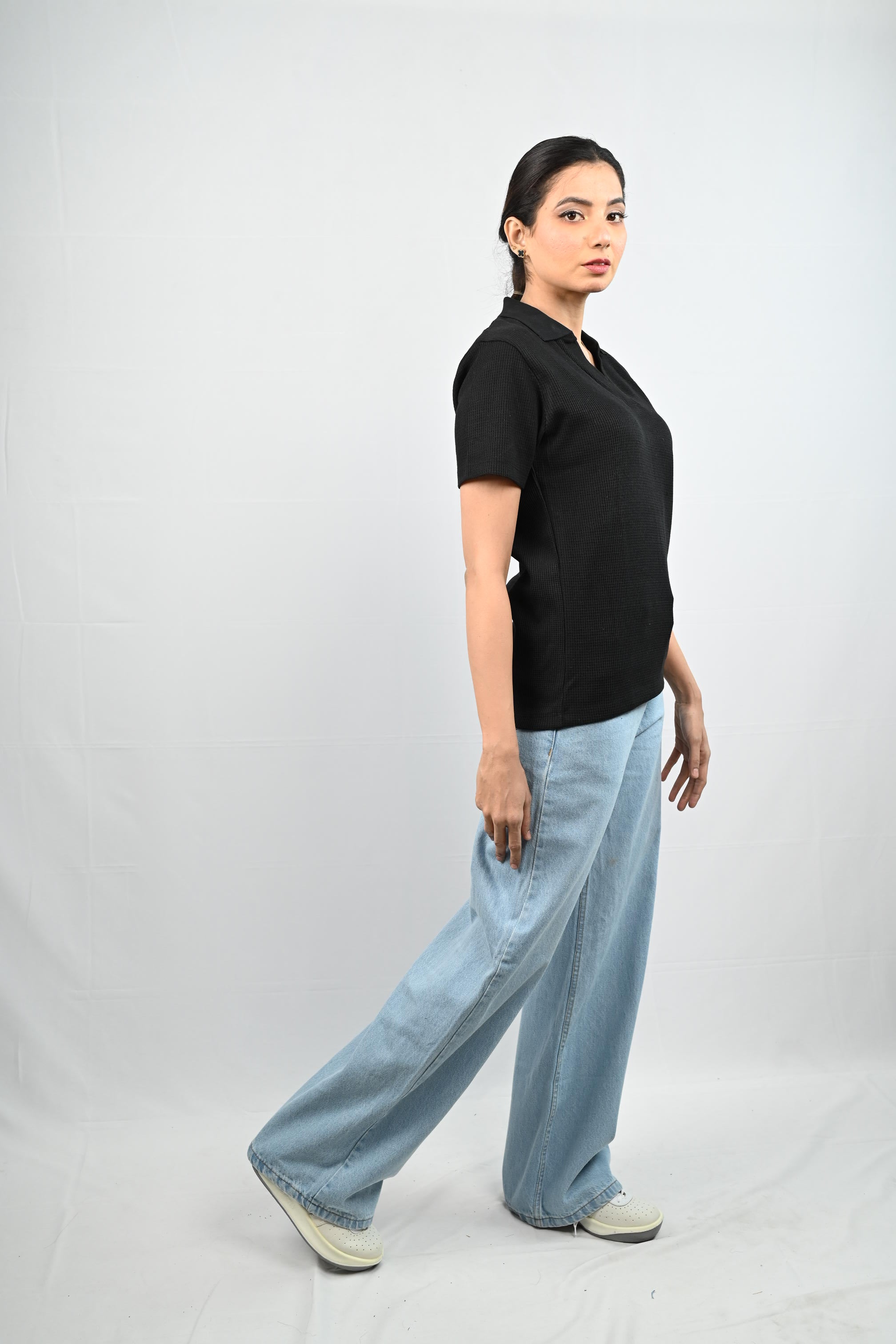 D600 High-Waisted Wide-Leg Jeans | Light Blue