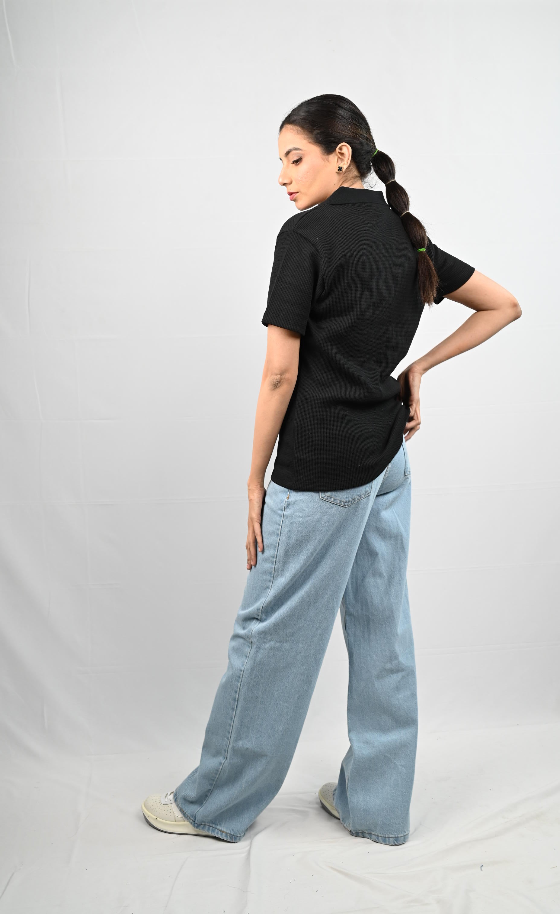 D600 High-Waisted Wide-Leg Jeans | Light Blue