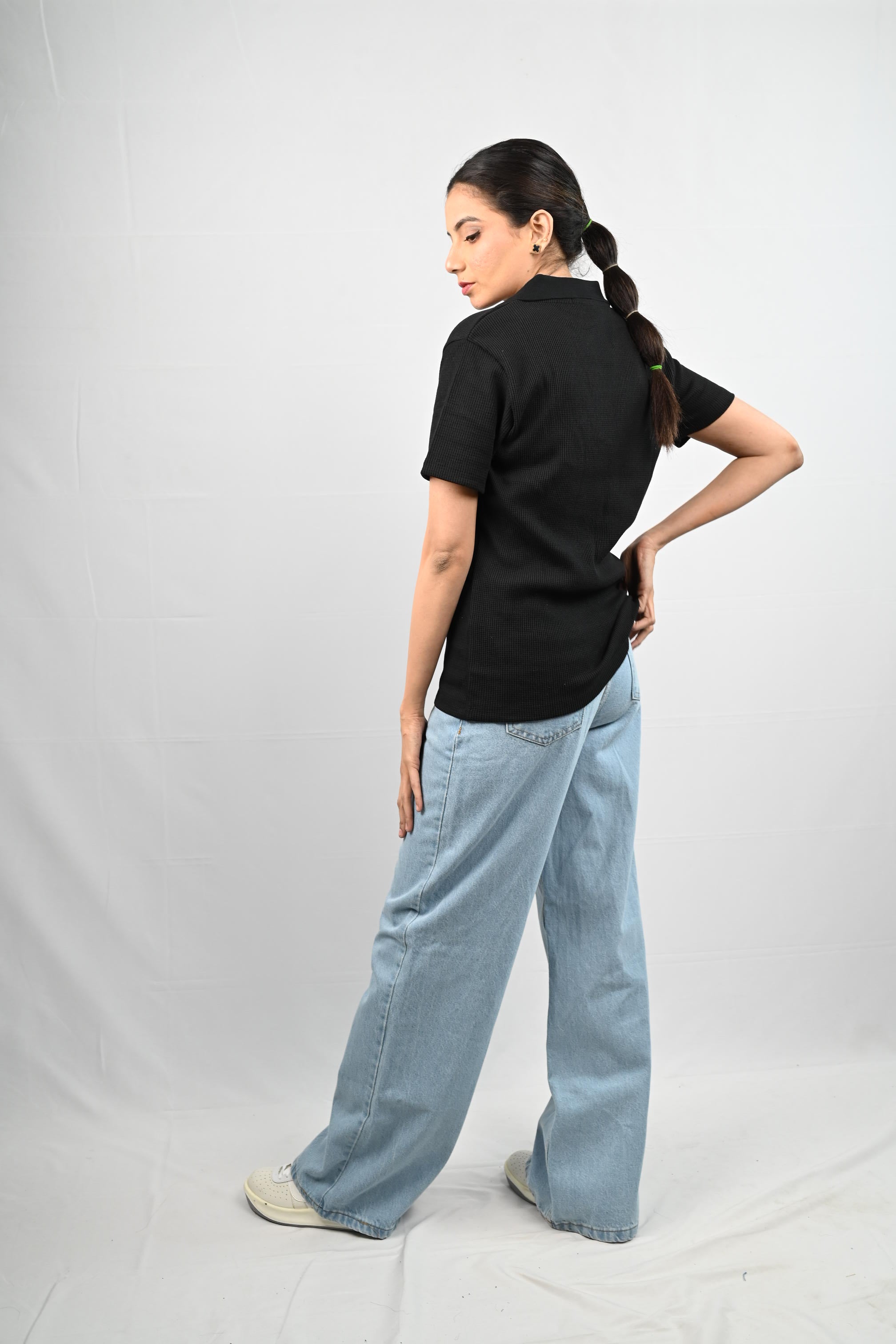 D600 High-Waisted Wide-Leg Jeans | Light Blue