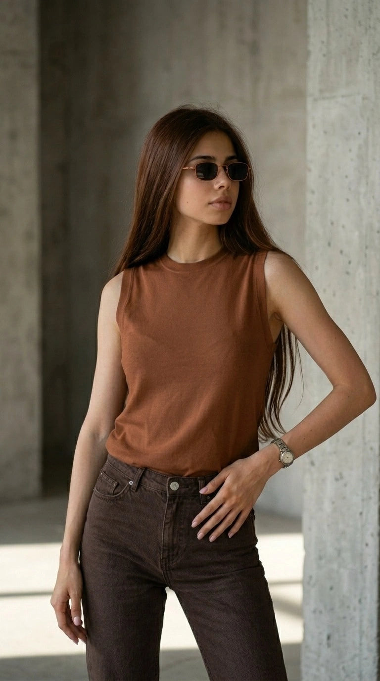 Essential Tank Top | Brown
