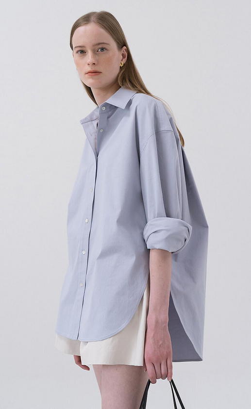 D600 Oversized Essentials Shirt – Sky Blue (MINOR FAULT)