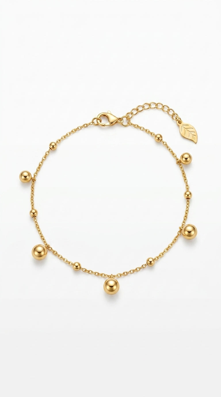 Luxe Stainless Steel Charm Bracelet
