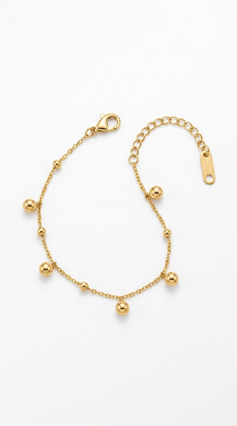 Luxe Stainless Steel Charm Bracelet