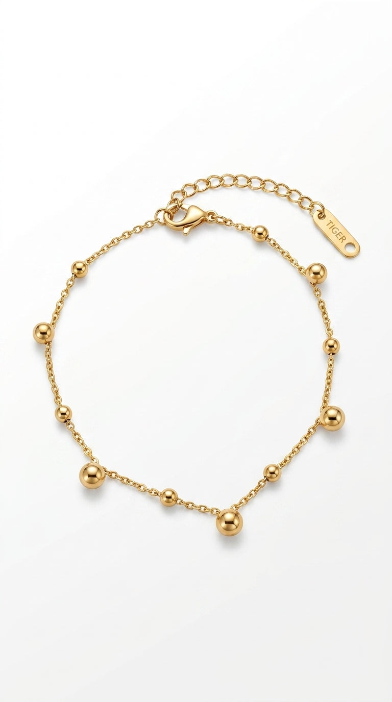 Luxe Stainless Steel Charm Bracelet