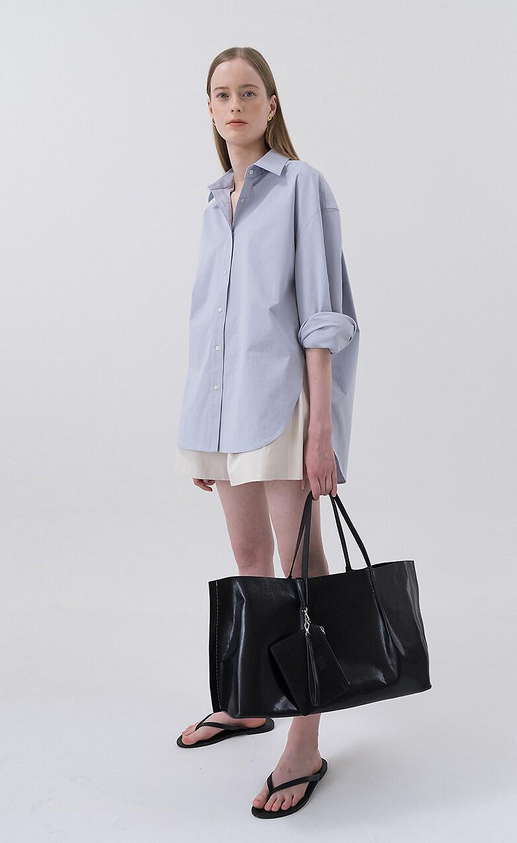 D600 Oversized Essentials Shirt – Sky Blue (MINOR FAULT)