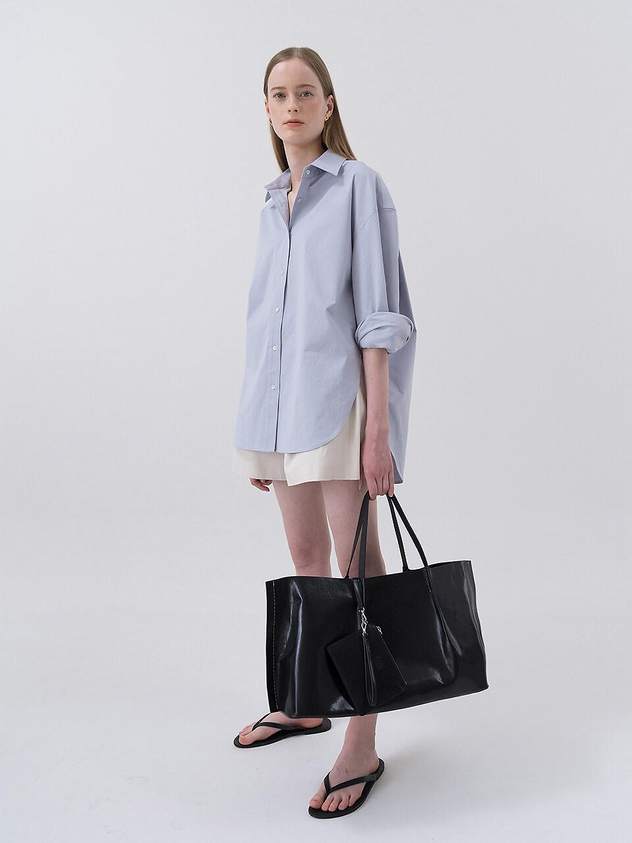 D600 Oversized Essentials Shirt – Sky Blue (MINOR FAULT)