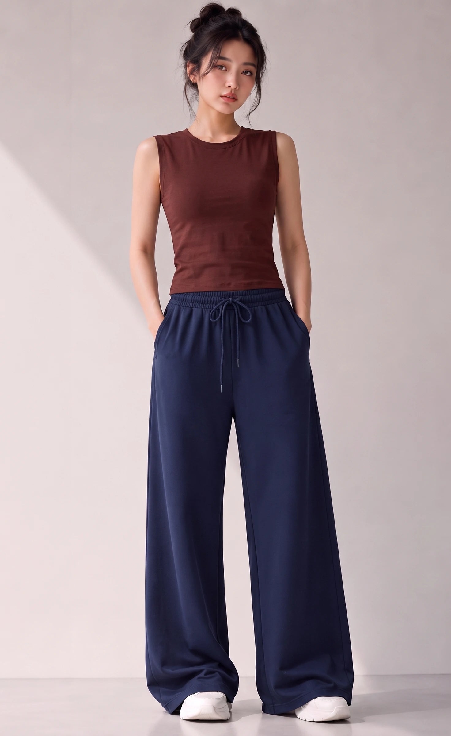 Essential Co-Ord Set | Brown & Blue
