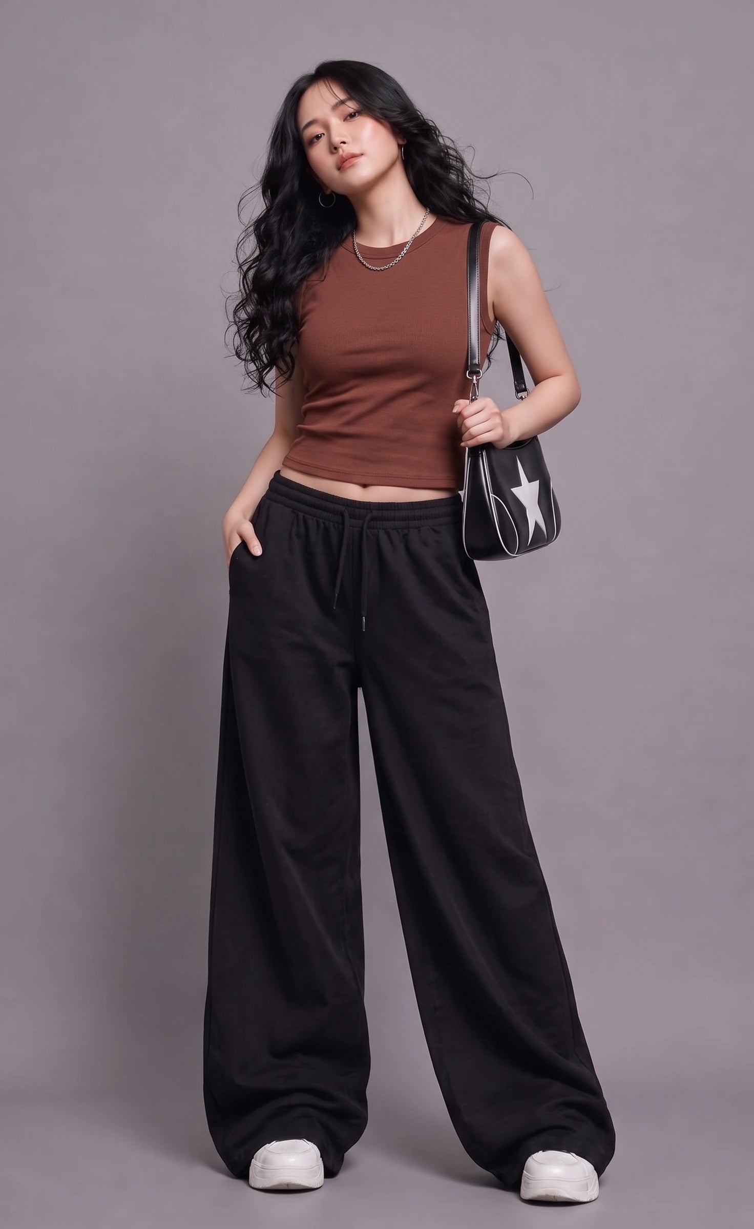 Essential Co-Ord Set | Brown & Black