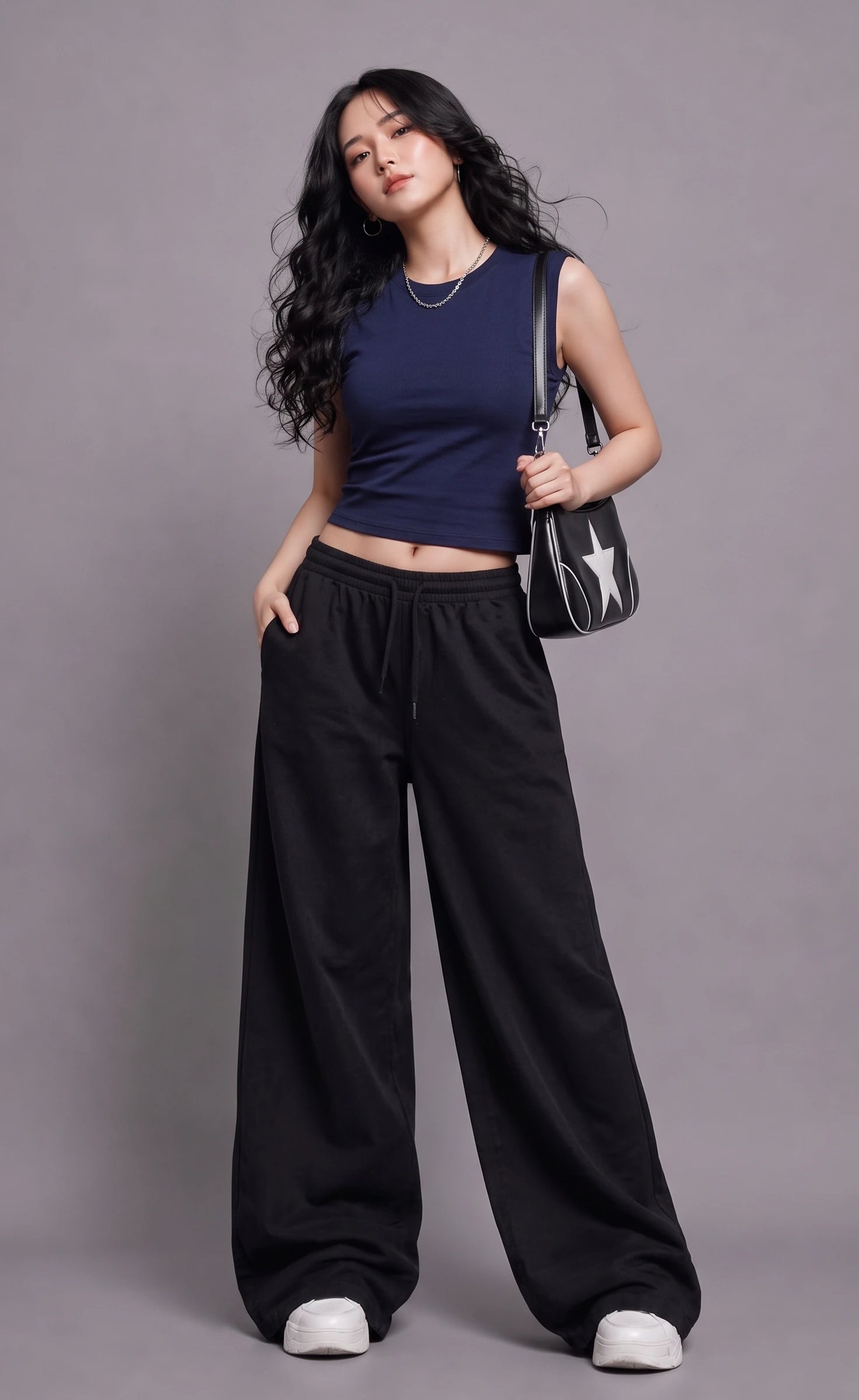 Essential Co-Ord Set | Blue & Black