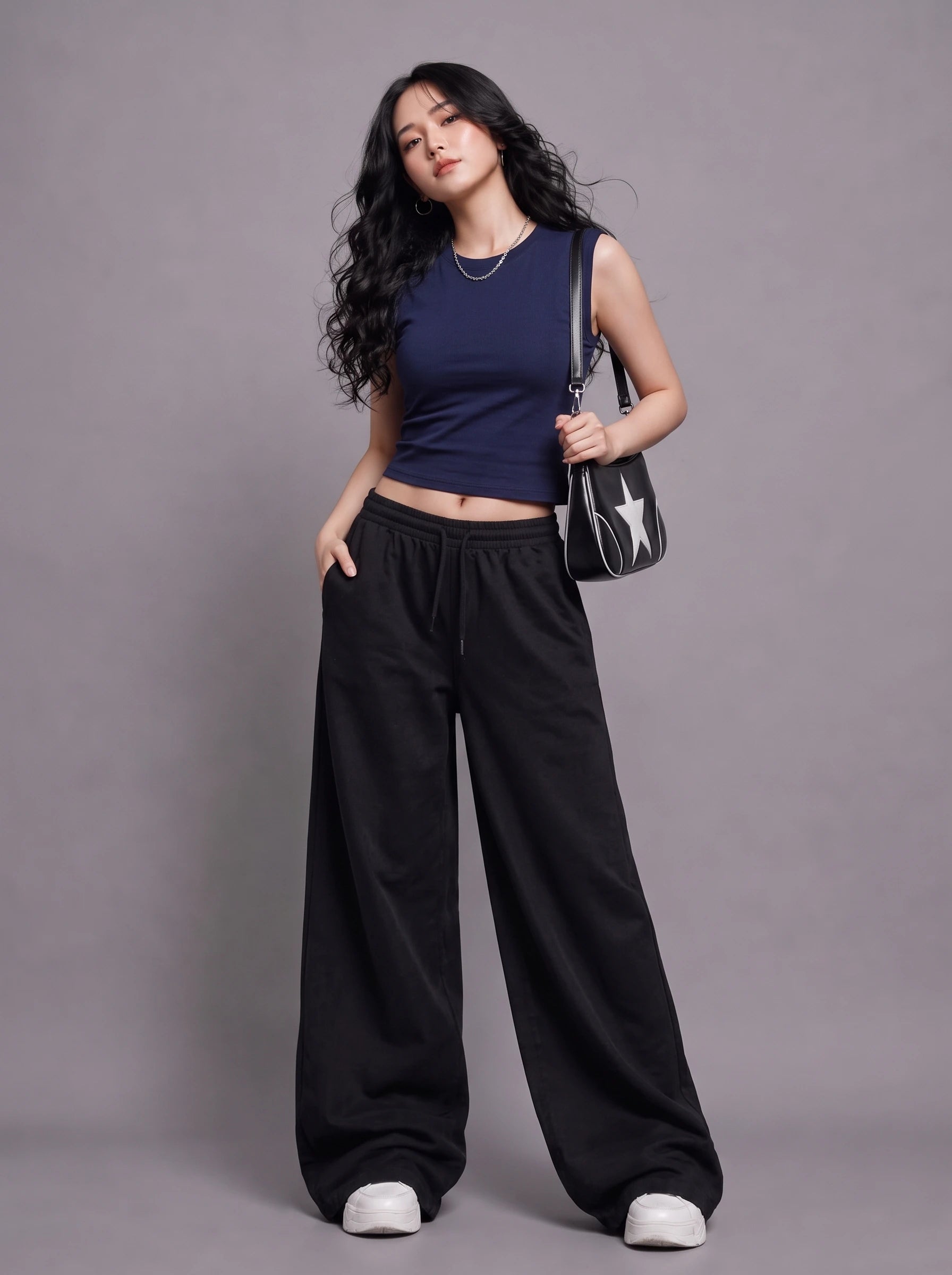 Essential Co-Ord Set | Blue & Black