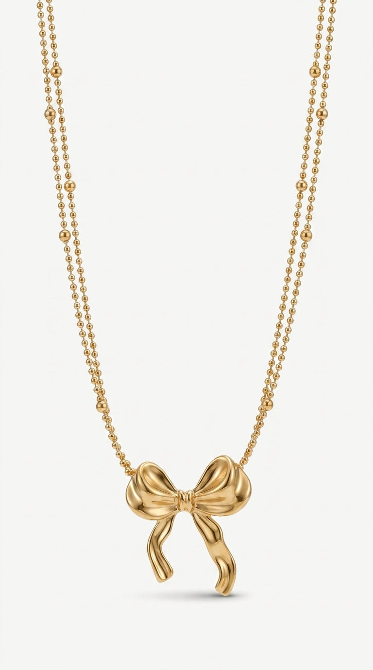 Ribbon Stainless Steel Necklace