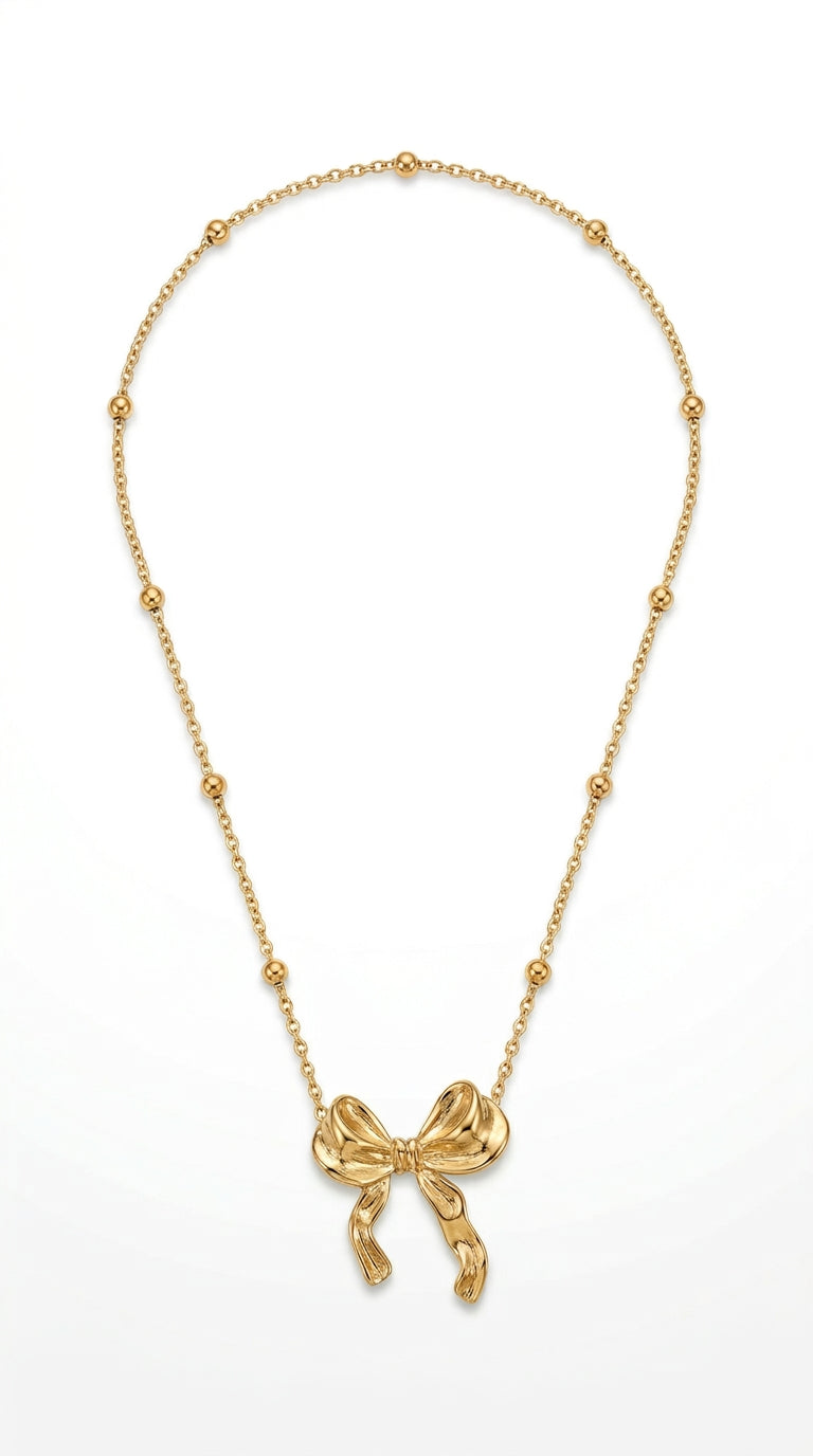 Ribbon Stainless Steel Necklace