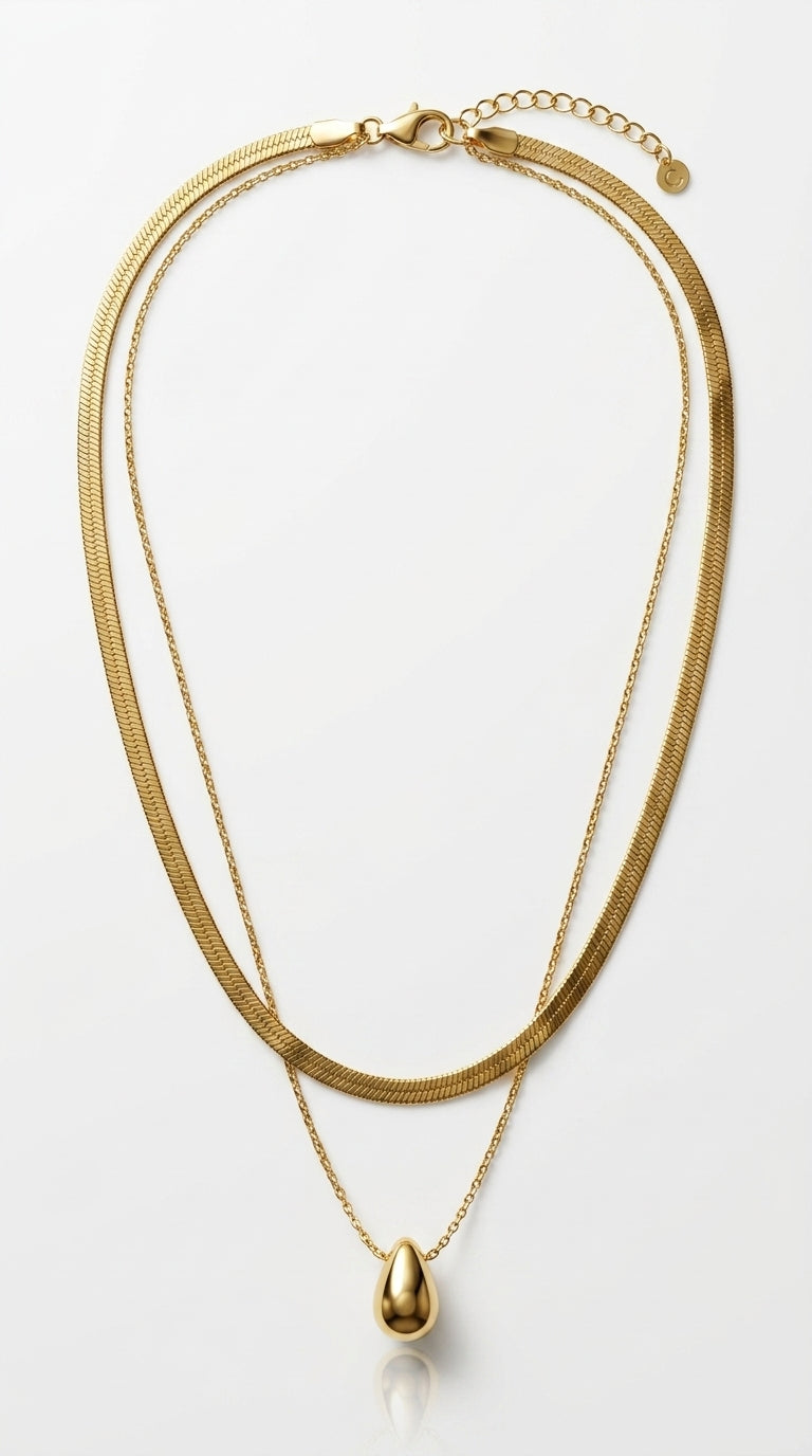 Lunara Layered Stainless Steel Necklace