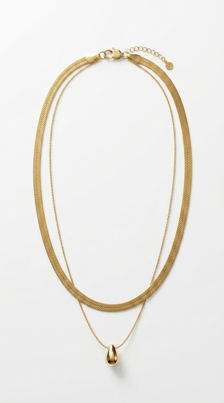 Lunara Layered Stainless Steel Necklace