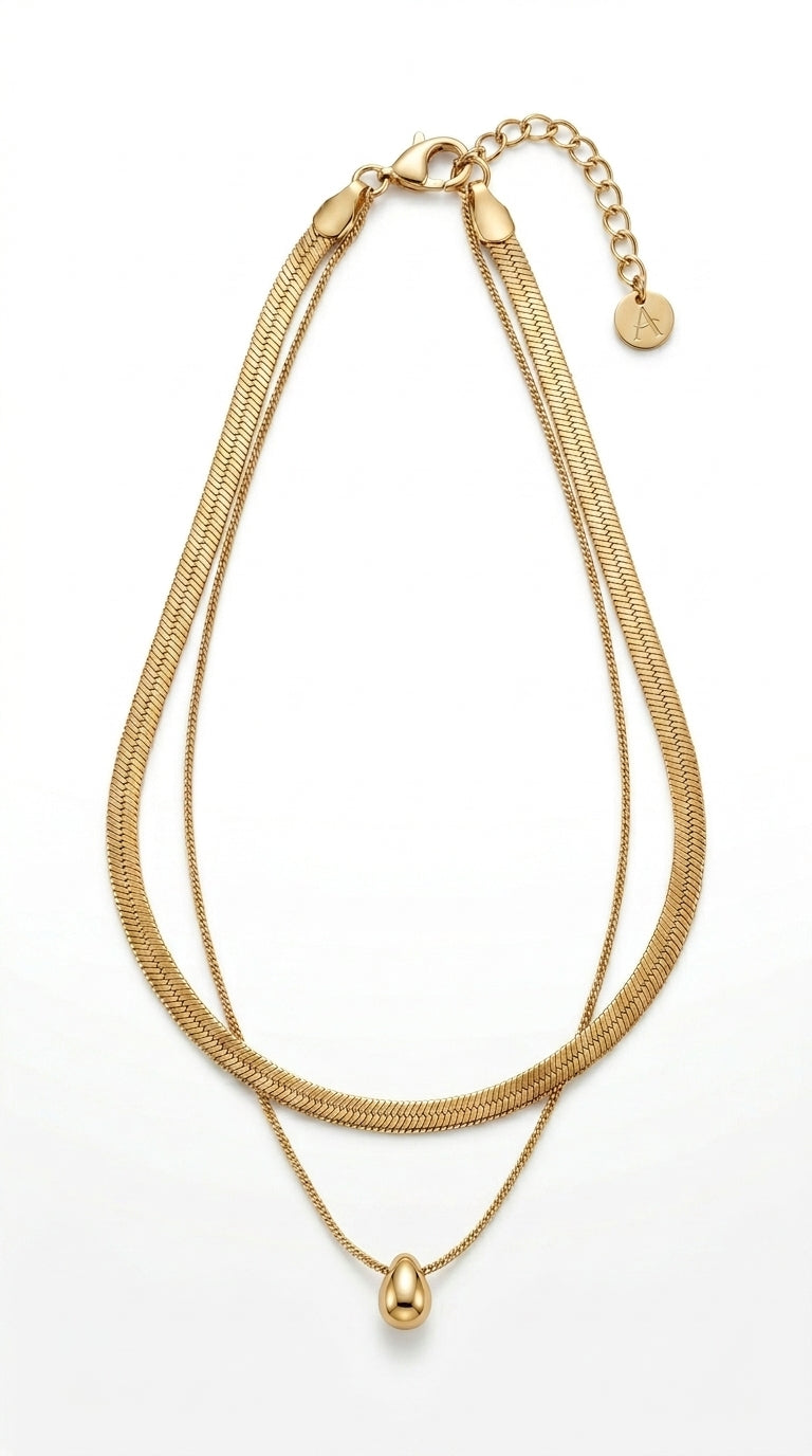 Lunara Layered Stainless Steel Necklace