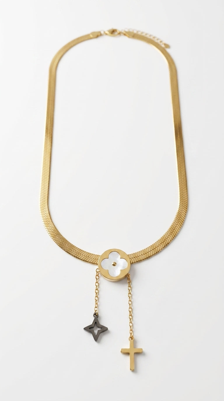 Celestia Charm Stainless Steel Necklace