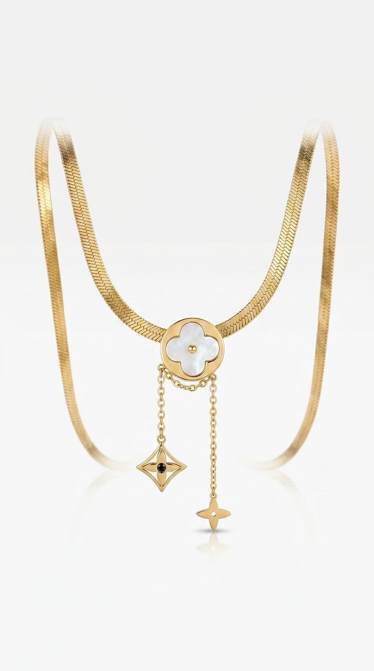 Celestia Charm Stainless Steel Necklace