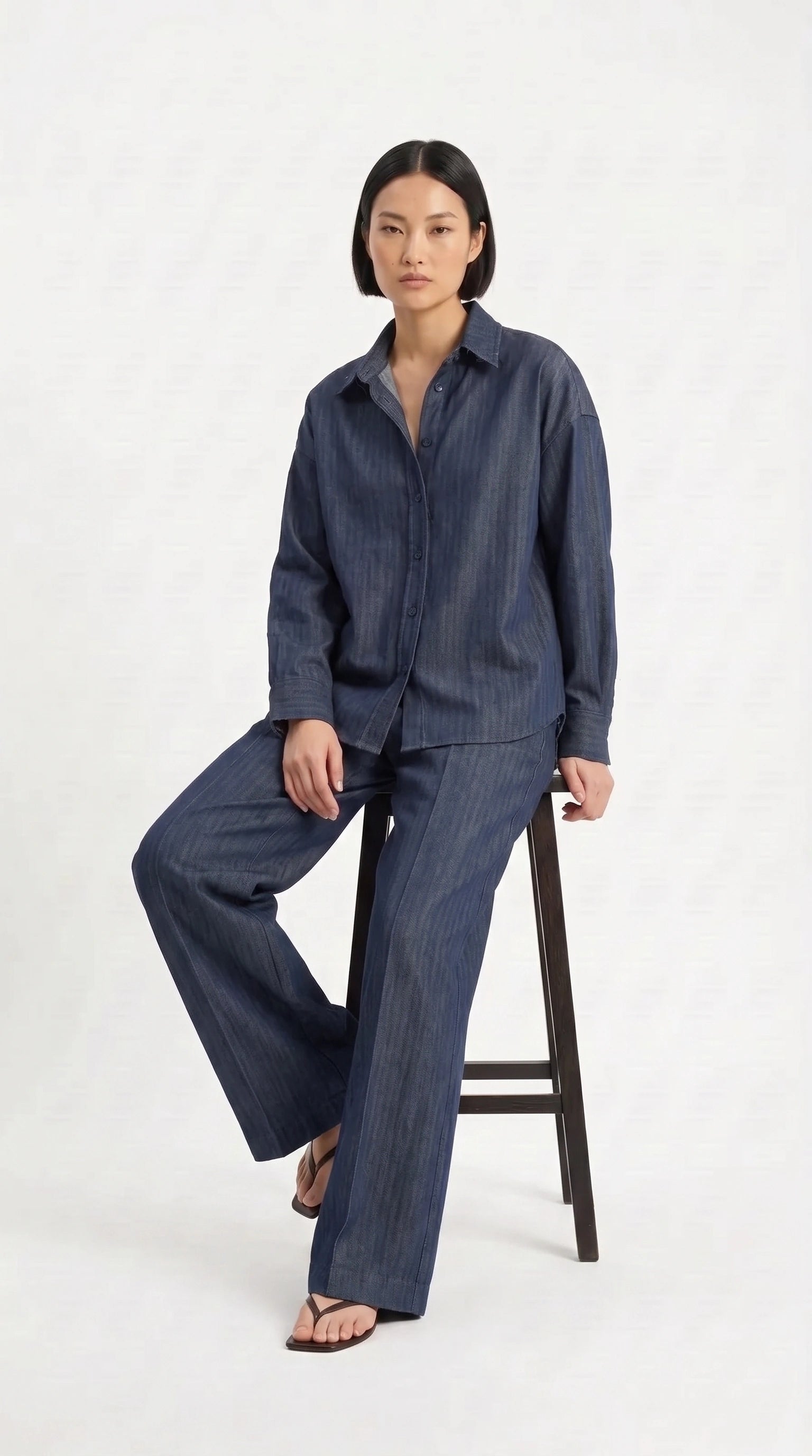 Oversized Textured Co-Ord Set (SHIRT) (MINOR FAULT)