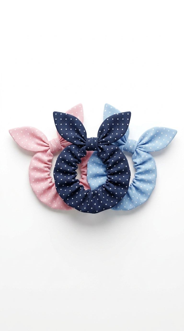 PACK OF 3 Polka Bow