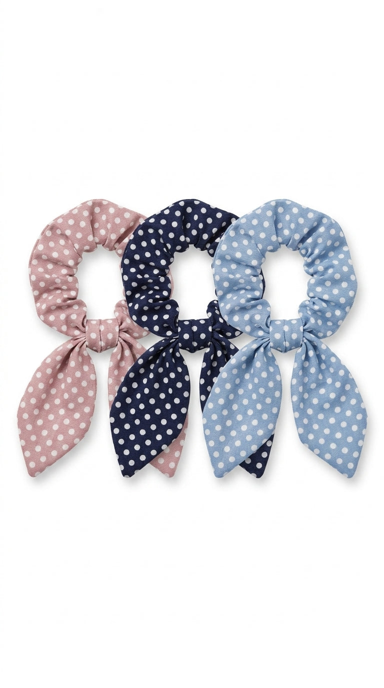 PACK OF 3 Polka Bow
