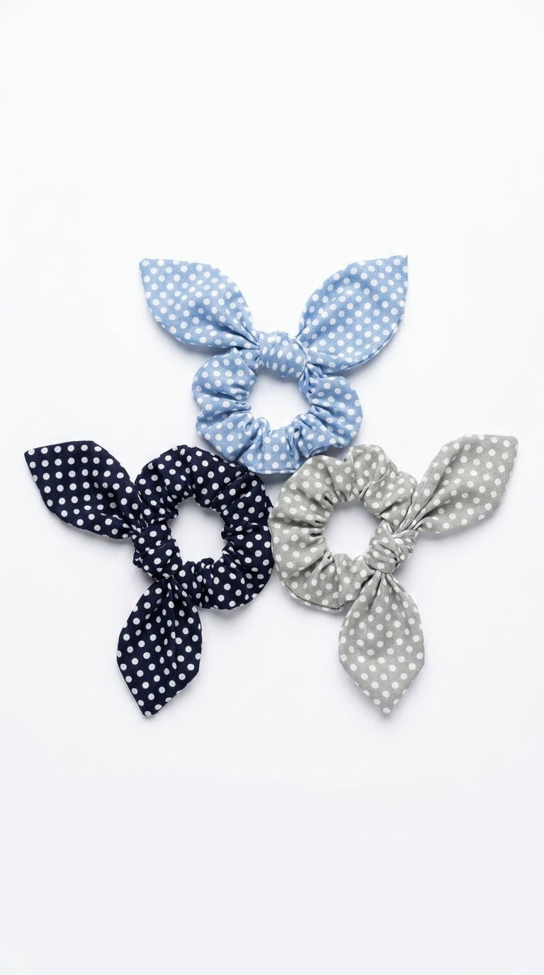 PACK OF 3 Polka Bow