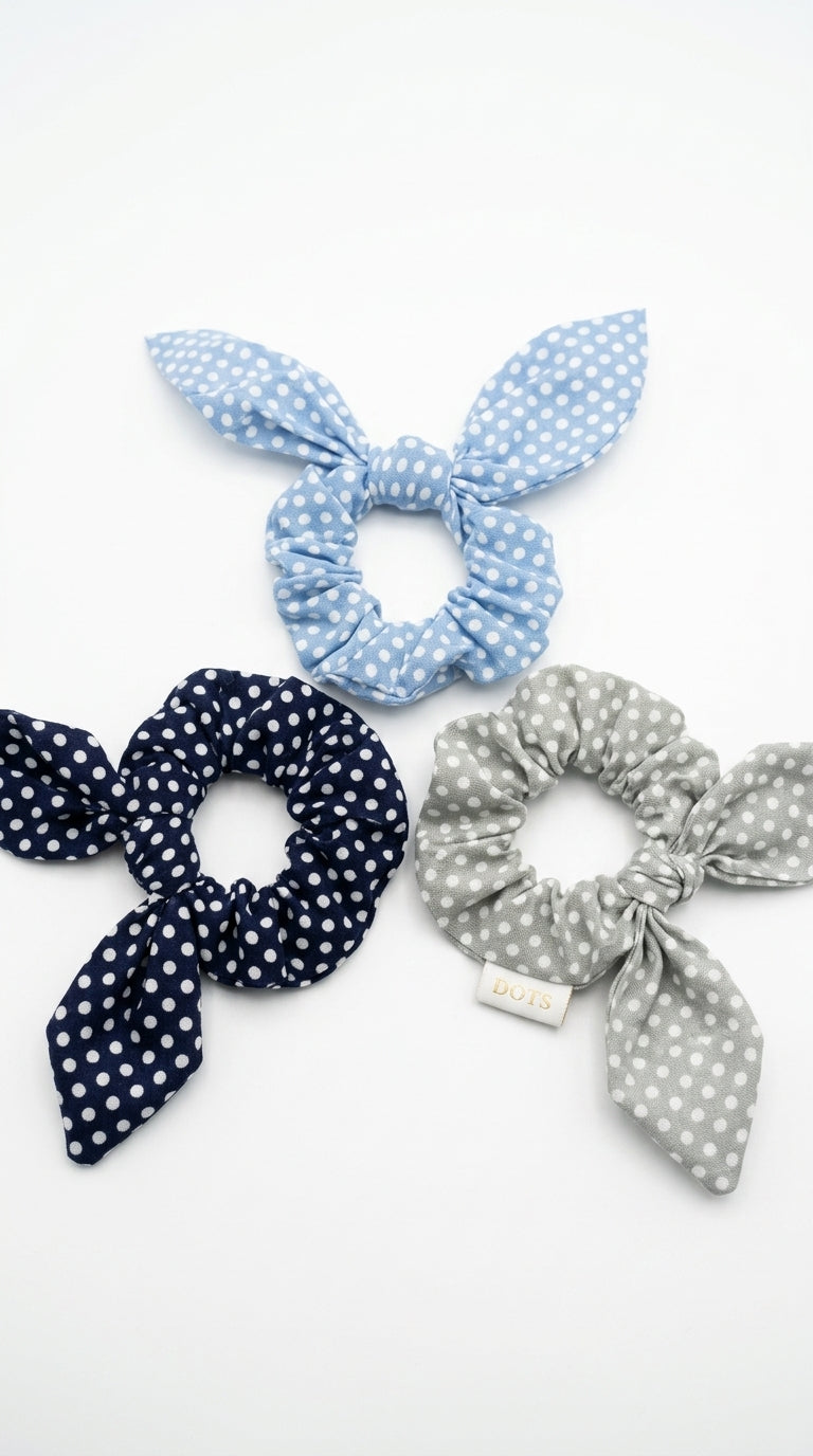 PACK OF 3 Polka Bow