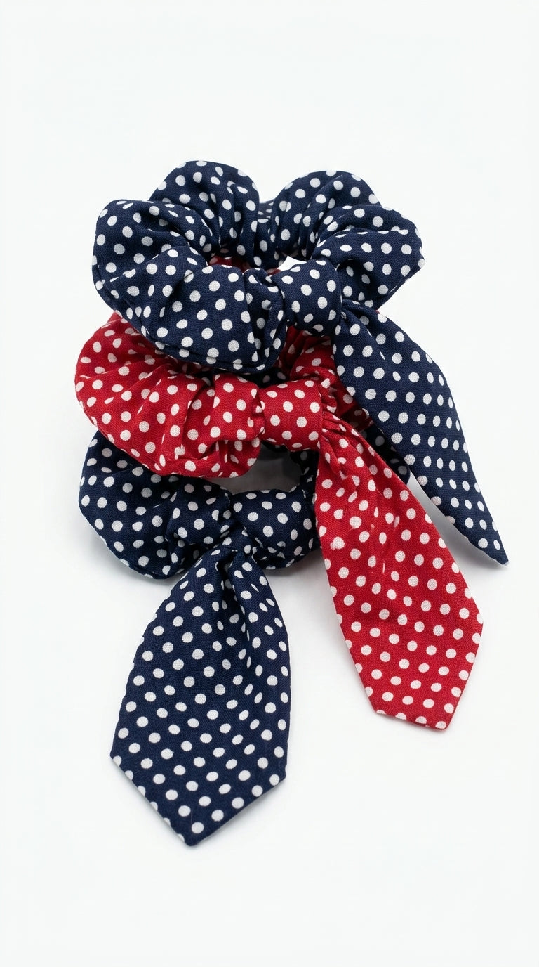 PACK OF 3 Polka Bow