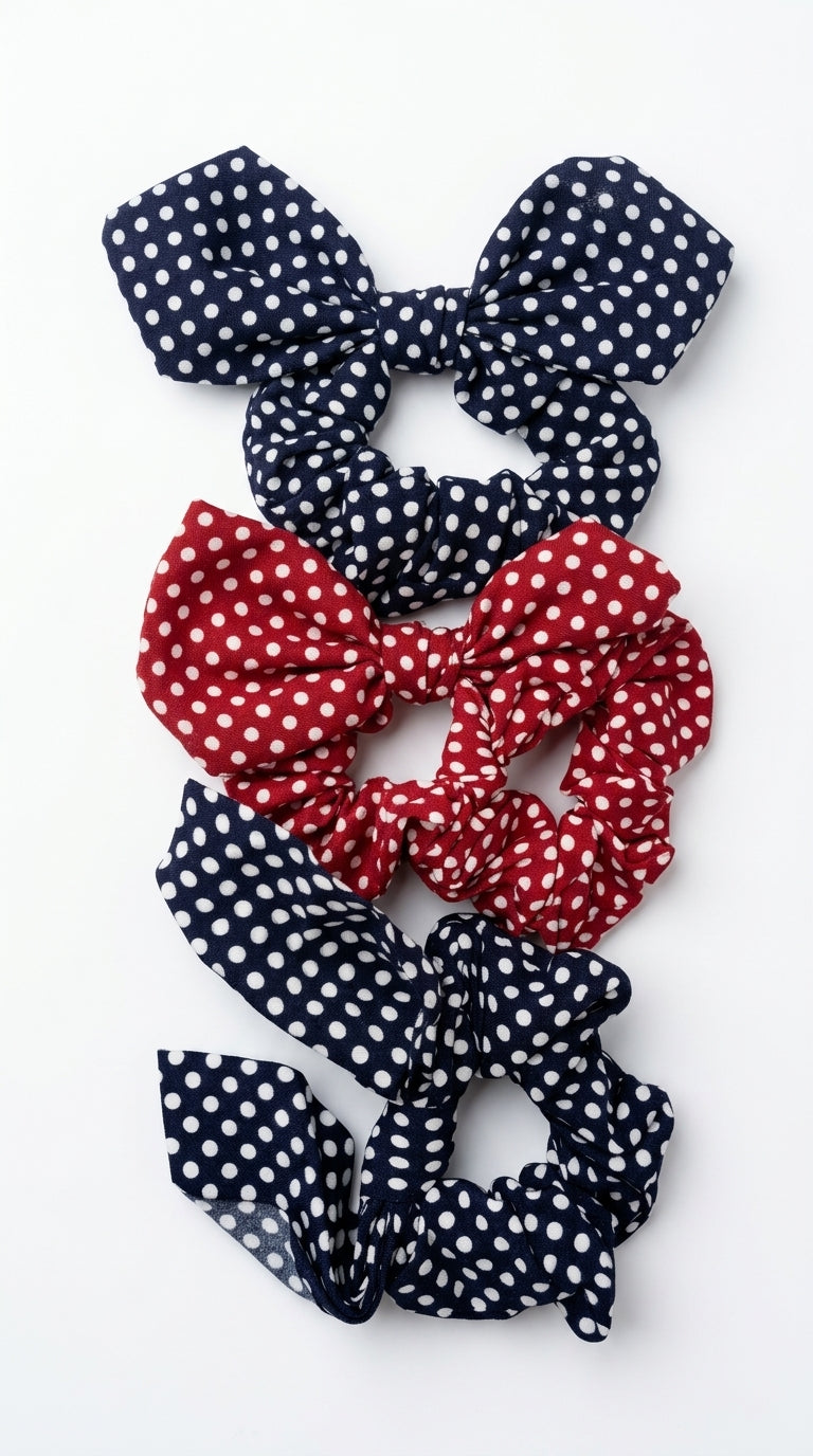 PACK OF 3 Polka Bow
