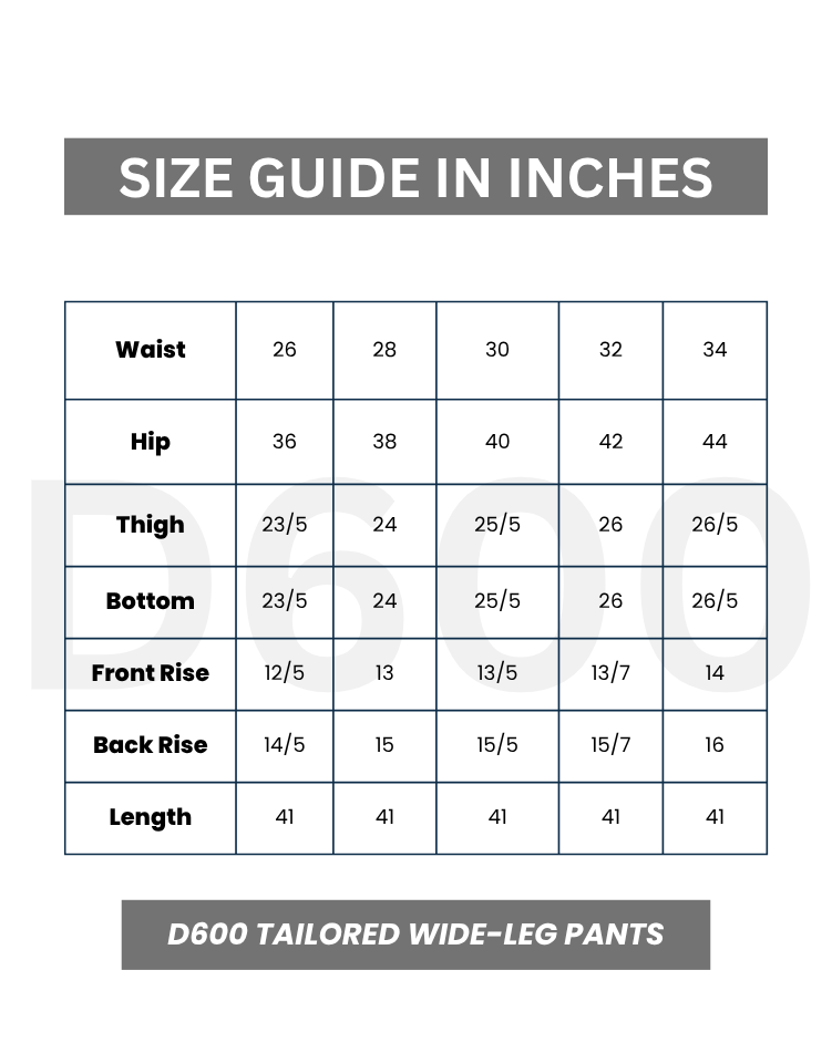 D600 Tailored Wide-Leg Pants - Black