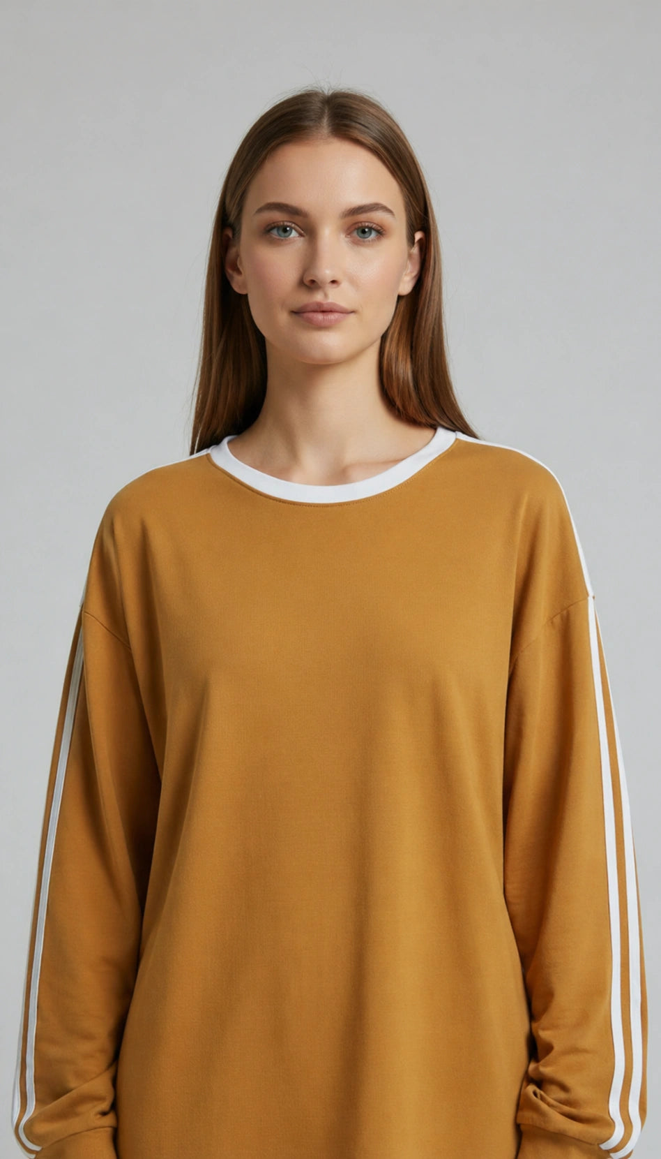Striped Oversized Top | Mustard