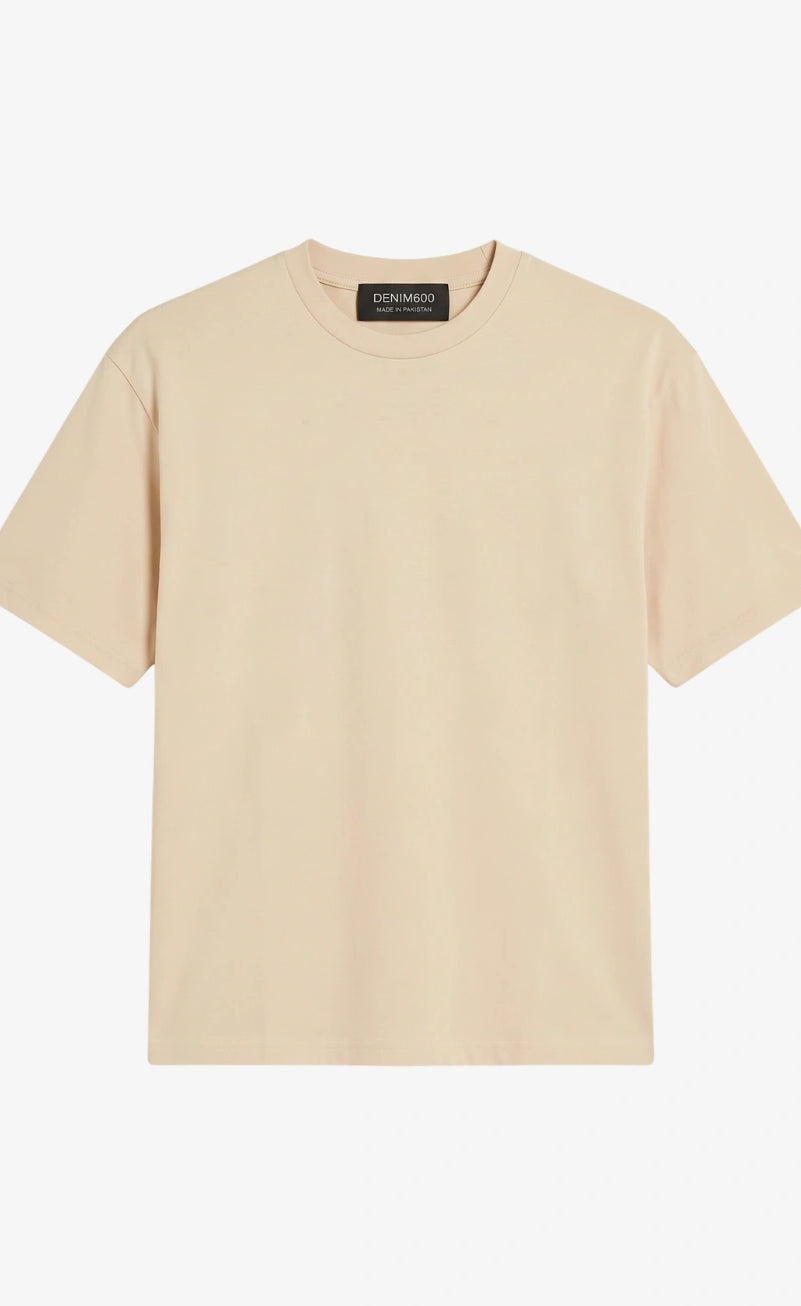 Basic Oversized Tee - Beige