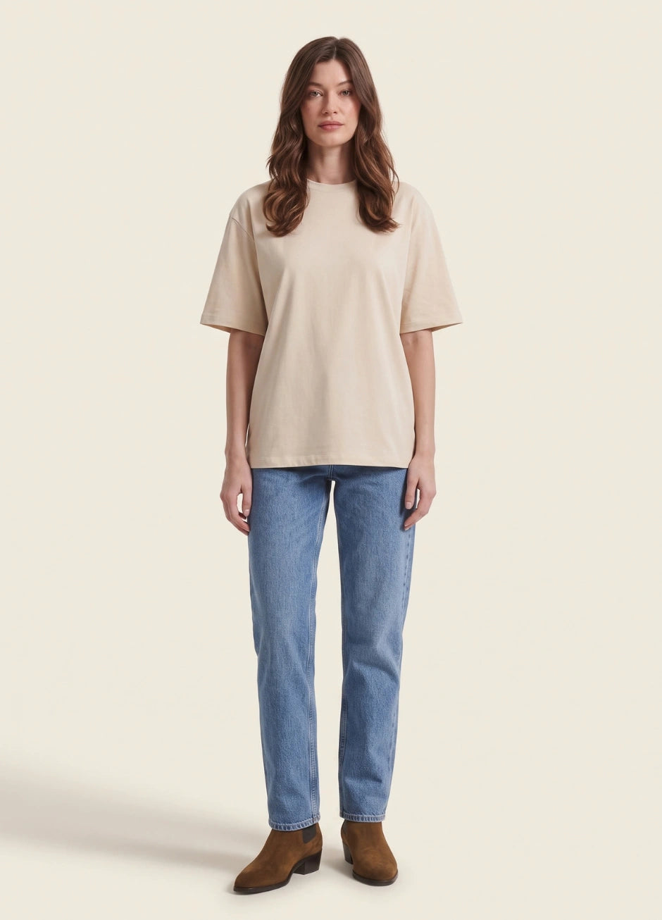 Basic Oversized Tee - Beige