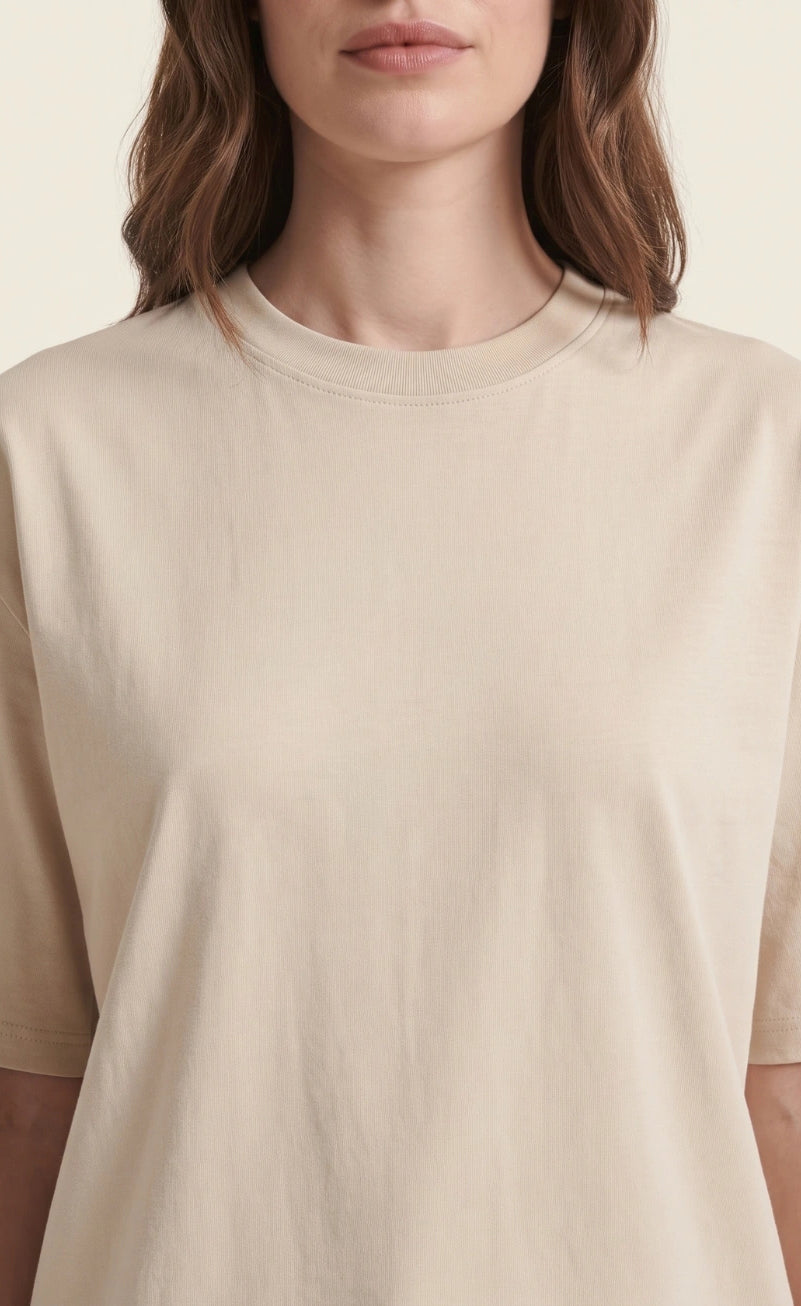 Basic Oversized Tee - Beige