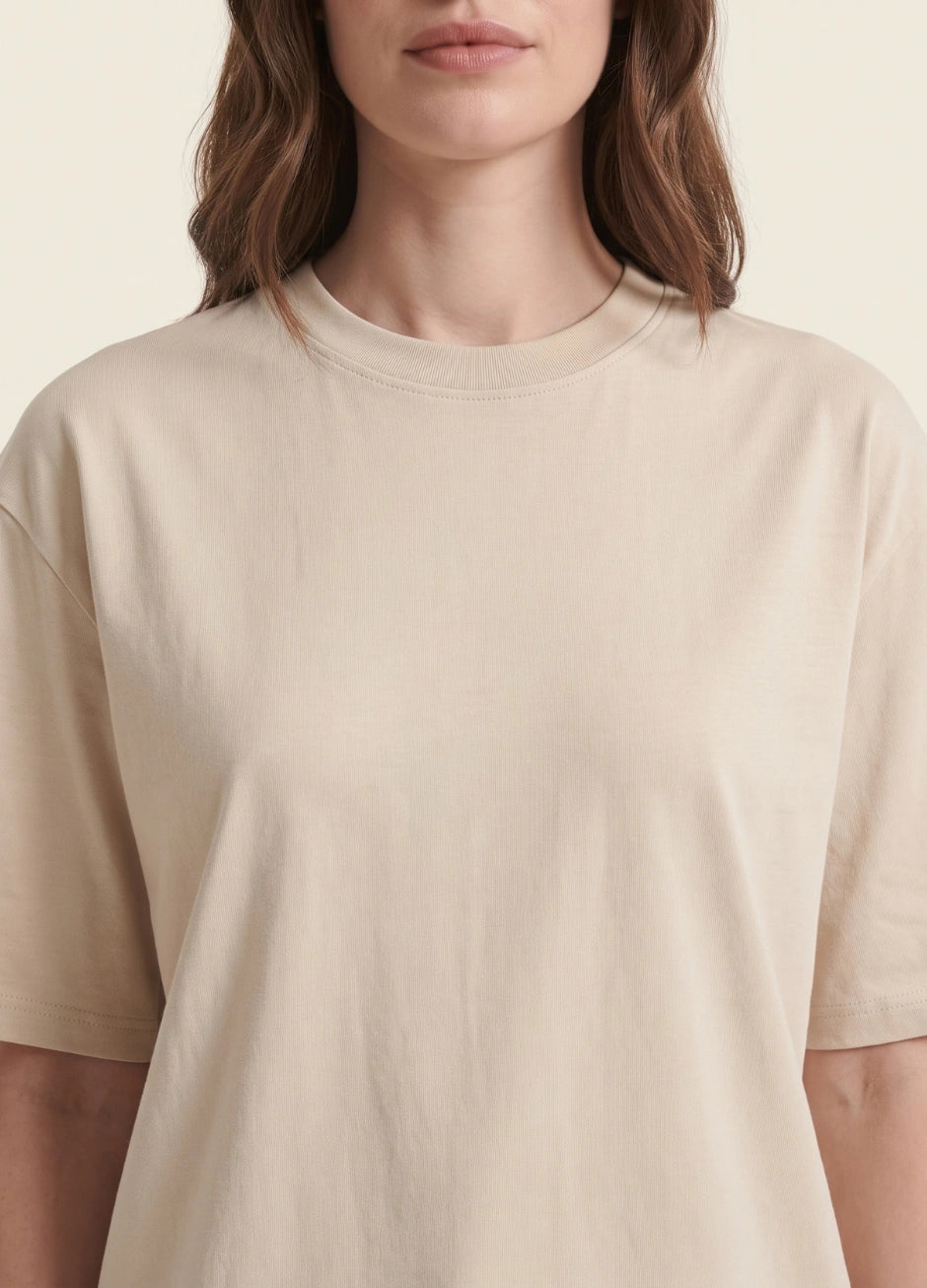 Basic Oversized Tee - Beige