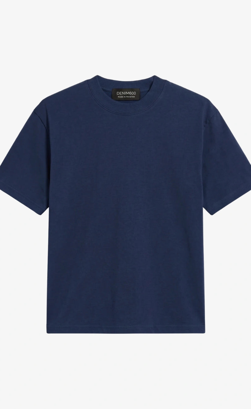 Basic Oversized Tee - Navy Blue