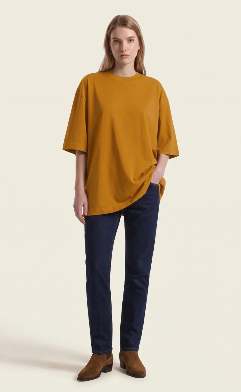 Basic Oversized Tee - Musturd